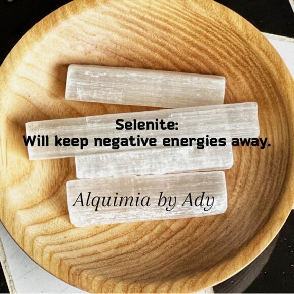 6mm Selenite beaded handmade bracelet /fall creamy white accessories - Picture 3 of 5